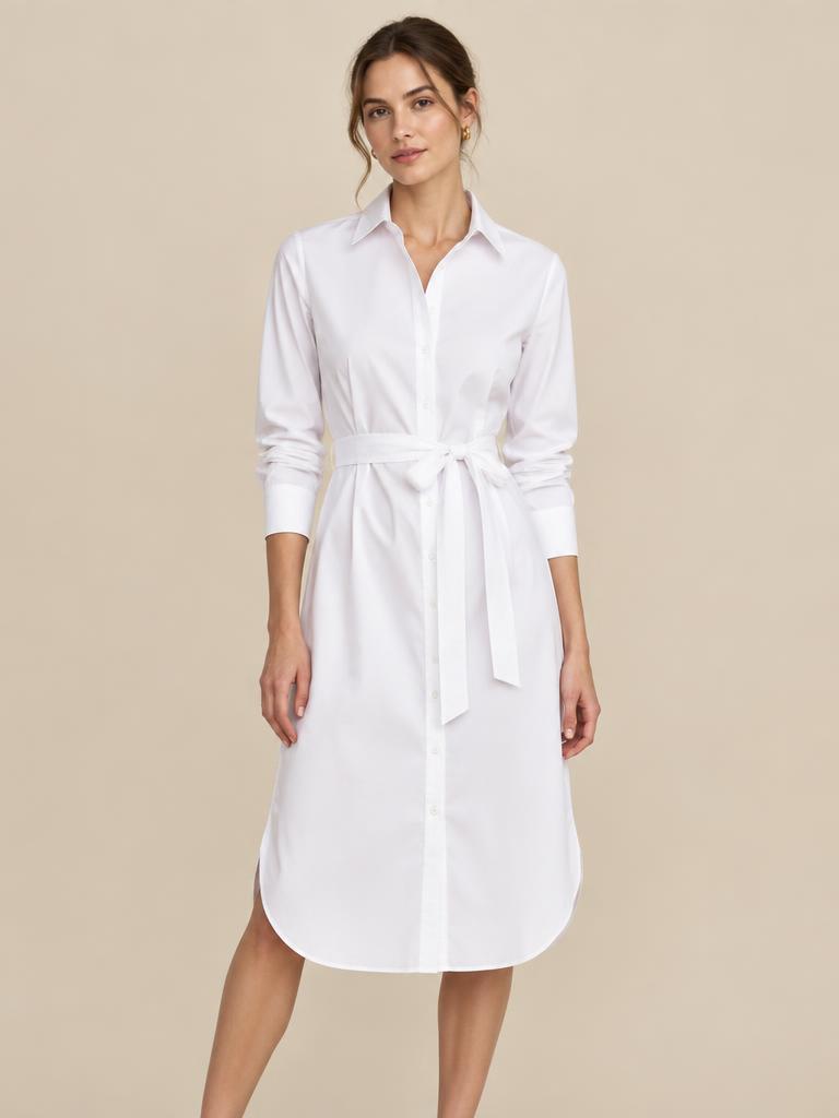 Vestido Chemise Tricoline